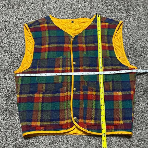 Vintage Quilted Vest Liner Jacket Reversible Yellow y2k GAP - Picture 5 of 6